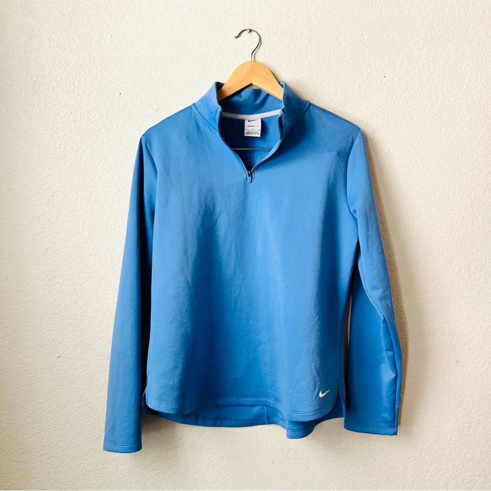 Nike Women’s Therma-fit One Long Sleeve 1/2 Zip Top Size Large Blue